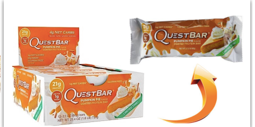 Amazon: Quest Nutrition Pumpkin Pie Protein Bars 12-Pack Only $17.99 (Just $1.50 Each!)