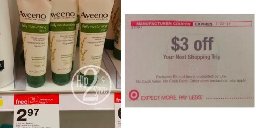 Target: Aveeno Lotion Only 30¢ Each (After Gift Card & Catalina)
