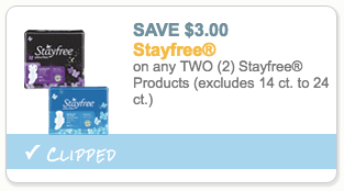 Stayfree coupon