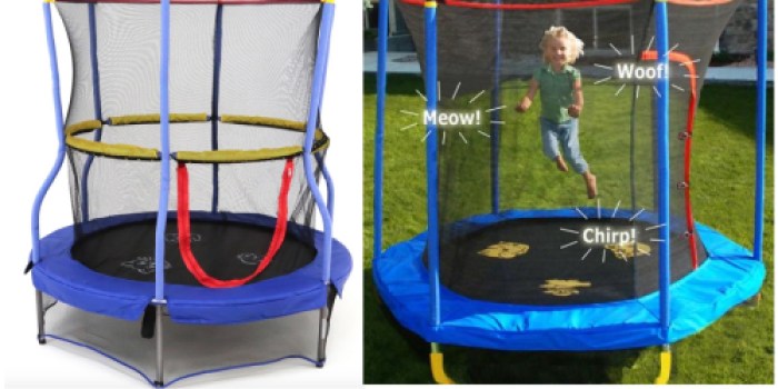 Bounce-N-Learn Trampoline w/ Safety Enclosure & Interactive Animal Sounds Only $39 (Reg. $79)
