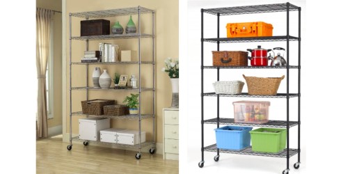 6-Shelf Adjustable Metal Rack Only $54.99 Shipped (Holds 220 Pounds Per Shelf)