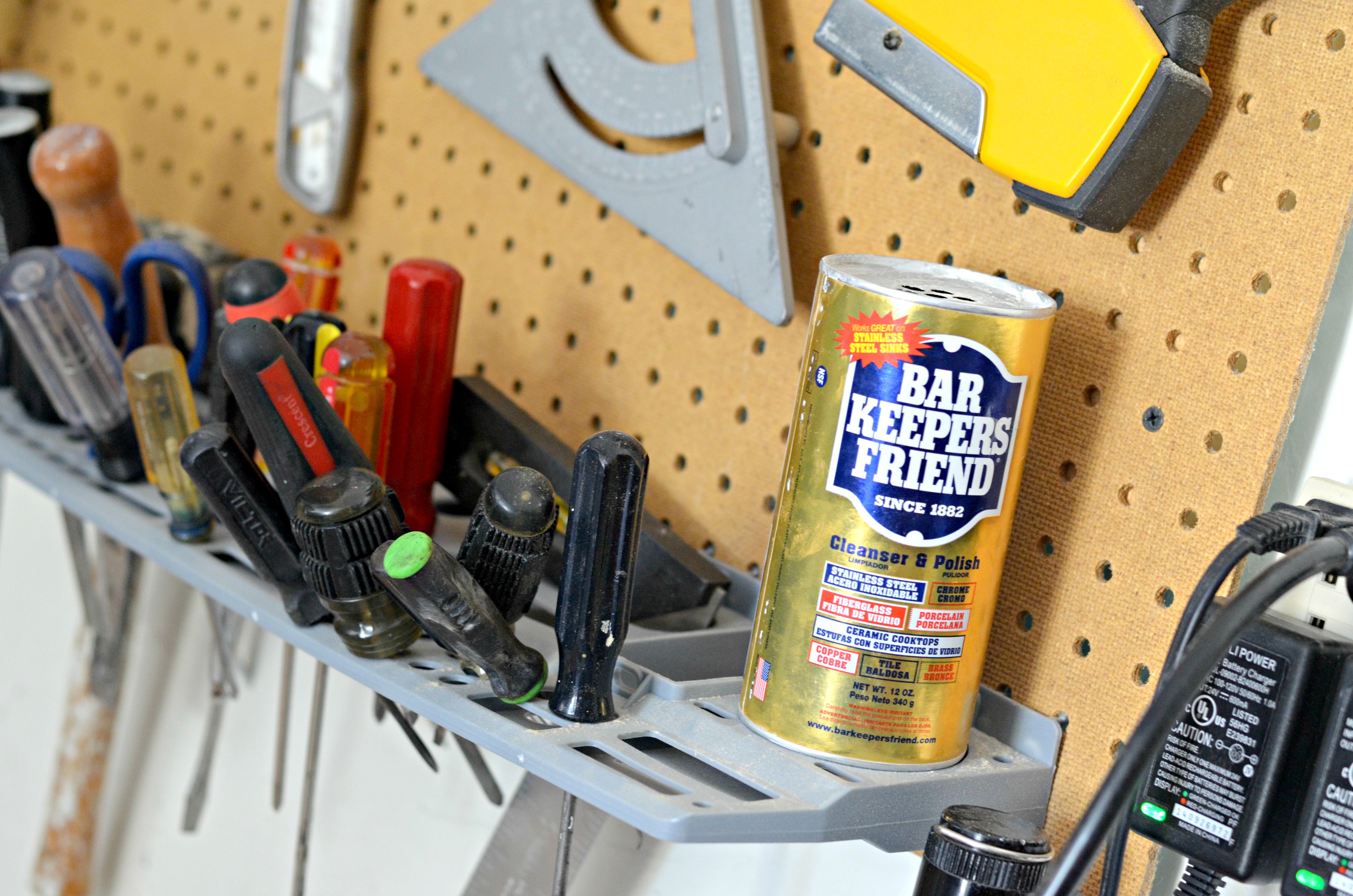 Bar Keepers Friend in the garage