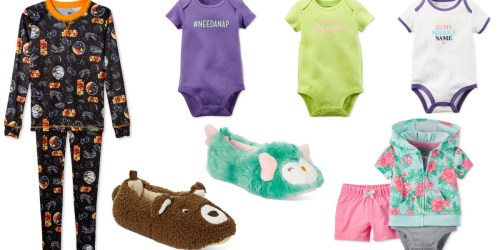 Macy’s: Over $140 Worth of Kids’ Apparel Only $24.34 (PJ’s, Onesies, Slippers & More)