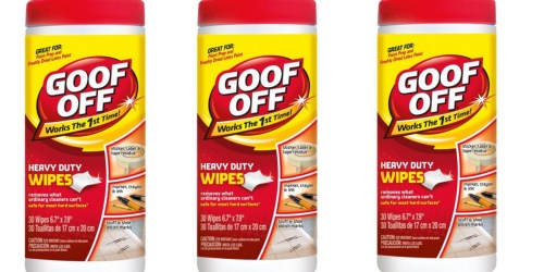 Amazon: Goof Off Spot Remover and Degreaser Wipes Only $1.98