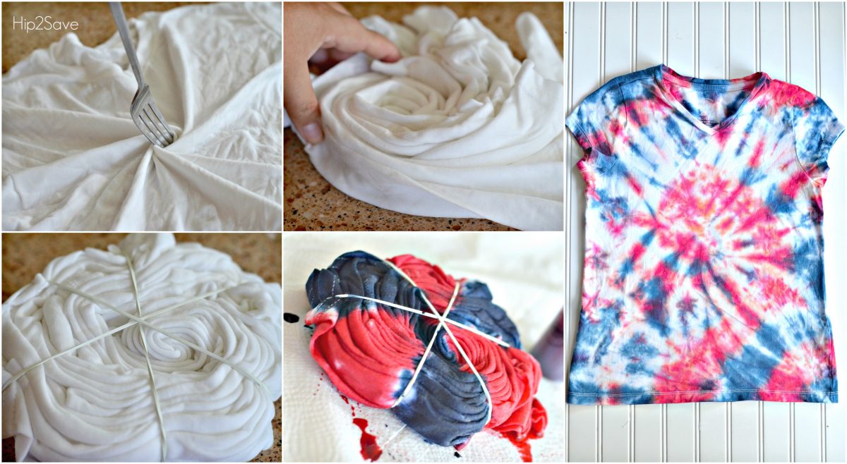 How to Tie Dye Swirl Design by Hip2Save.com