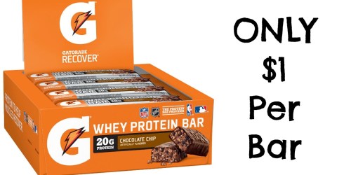 Amazon: Gatorade Whey Protein Recover Bars Only $1 Each Shipped