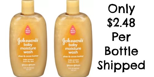 Amazon: Johnson’s Baby Moisture Wash 15 Ounce Bottles Only $2.48 Each Shipped