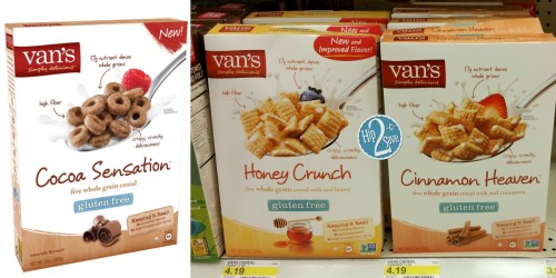 Target: 40% Off Van’s Gluten-Free Cereal Cartwheel Offer = Starting at ONLY 14¢ Per Box