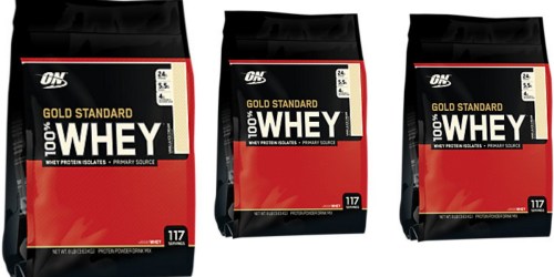 Vitamin Shoppe: 8 Lb. Bag of Gold Standard 100% Whey Protein Powder Only $64.99 Shipped