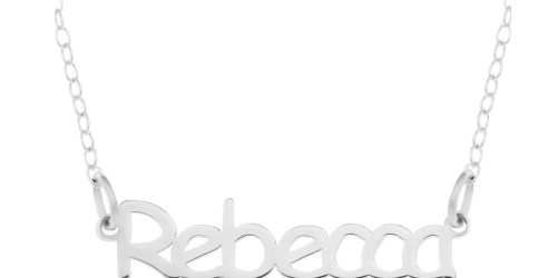 Zales: Sterling Silver Personalized Name Necklace Only $19 (Regularly $79)