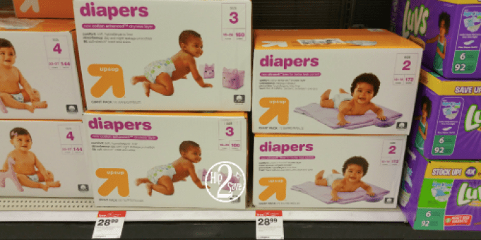 Stock up on Diapers at Target! New Cartwheel Offer for 20% Off Up & Up Diaper Giant Packs