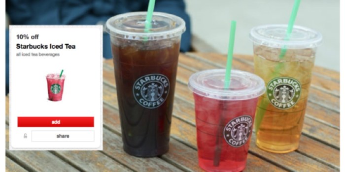 Target Starbucks: 10% Off Starbucks Iced Tea Beverages