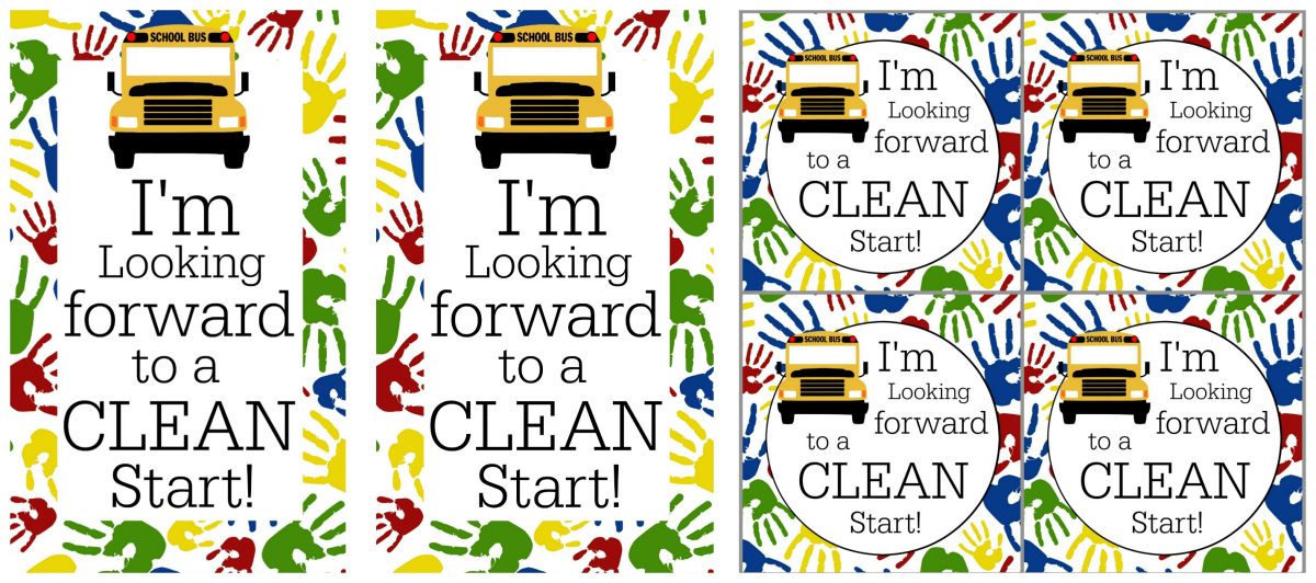 Clean Start Printable Tags