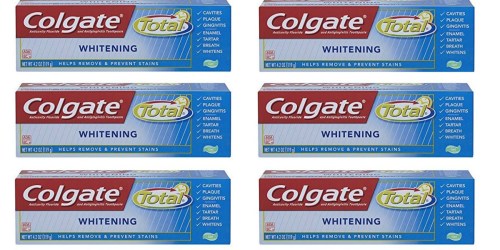 Amazon: Colgate Total Whitening Gel Toothpaste 6-Pack Only $7.86 Shipped
