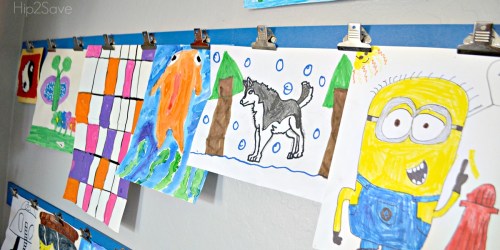 DIY Kid’s Artwork Display Wall