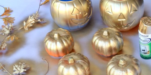 DIY Halloween Decor Project | Spray Painted Pumpkins