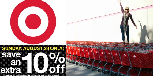 Target: 10% Off Storewide Coupon (August 28th Only) + Extra $5 Off $25 Cat & Jack Clothing
