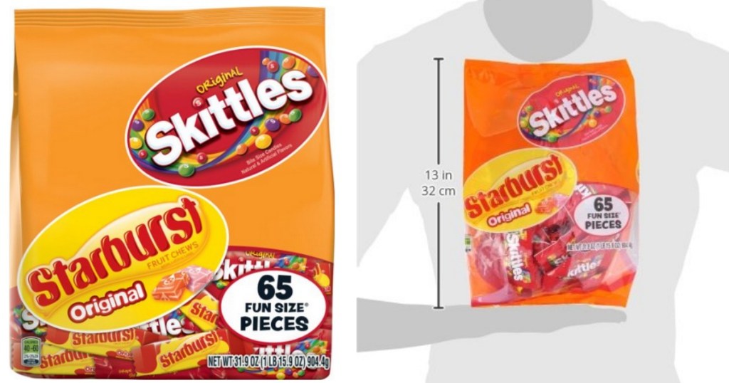 Larges Bags of Skittles & Starburst Halloween Candy 