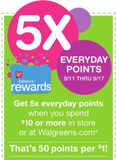 5X Everyday Points Promo