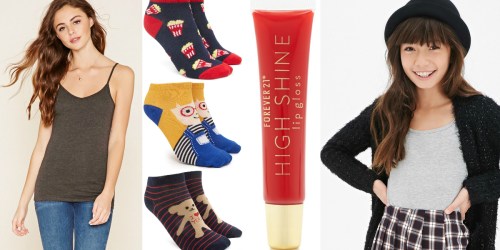 Forever 21: FREE Shipping On ALL Orders = Camis, Socks, Beauty Products & More Just $1.90 Shipped