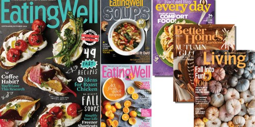 Eating Well Magazine Subscription $4.95/Year (+ Rachael Ray Every Day Magazine Bundle Just $12)