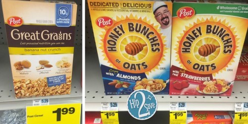 Rite Aid: Post Cereal Starting at 99¢ (After Ibotta)