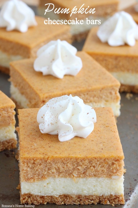 Pumpkin Cheesecake Bars
