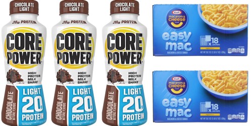 Amazon: HUGE Savings on Core Power Protein Shakes AND Kraft Easy Mac & Cheese