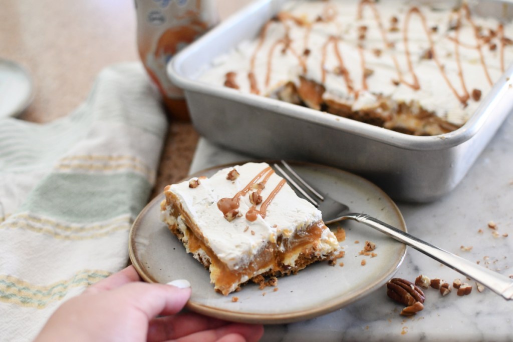 slice of pumpkin delight on a plate