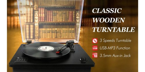 Amazon: Vintage Bluetooth Turntable with Built-in Stereo Speaker $79.99 Shipped (Reg. $149.99)