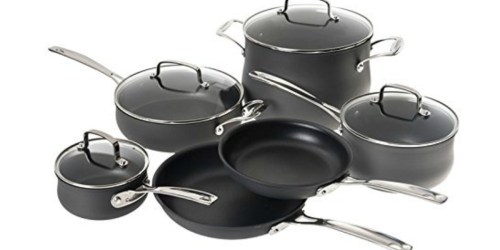 Amazon: Cuisinart Hard Anodized 10-Piece Cookware Set $109.99 Shipped (Regularly $420)