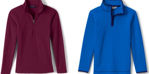 Lands End: Boys Or Girls Fleece Pullovers Only $15 (Regularly $25) & More