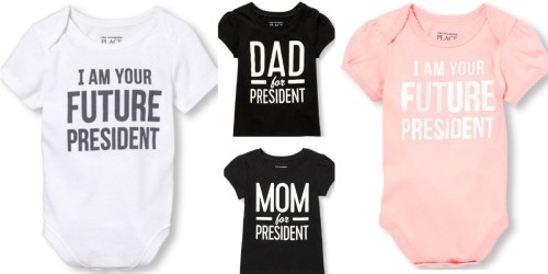 The Children’s Place: President Baby Bodysuits & Toddler Shirts Only 99¢ Shipped (Regularly $9.50+)