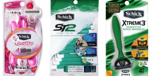 Rite Aid: Schick Disposable Razors Only $1.24 Per Pack Starting 10/16 (Print Your Coupons Now)