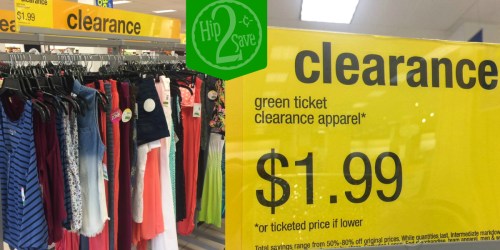 Sears: $1.99 Green Ticket Clearance Apparel