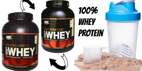 2 Optimum Nutrition 100% Whey Protein 5-Pound Containers $81.18 Shipped (Just $40.59 Each)