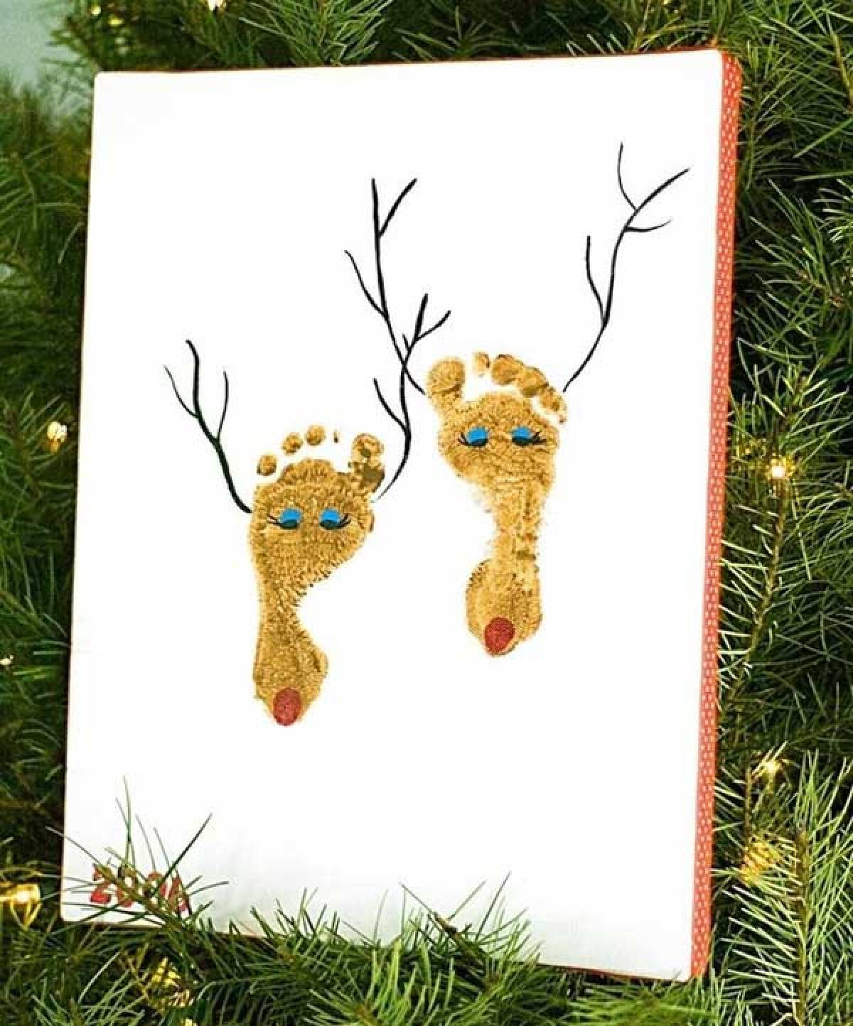 Reindeer Footprint Craft