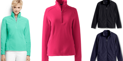 Lands End: 50% Off ALL Outerwear (Today Only) = Fleece Pullovers Less Than $11 (Reg. Up to $49)