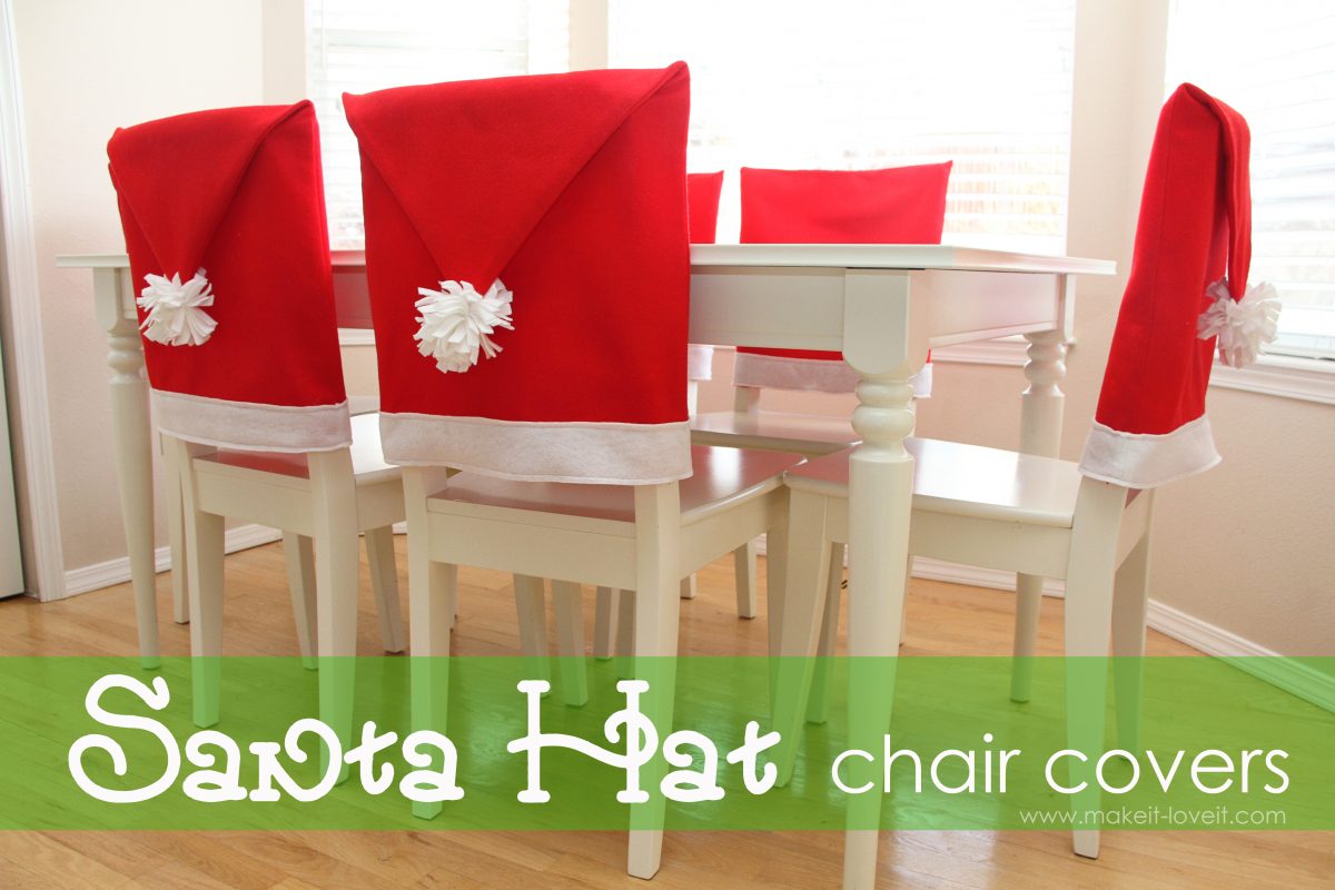 Santa Hat Chair Covers