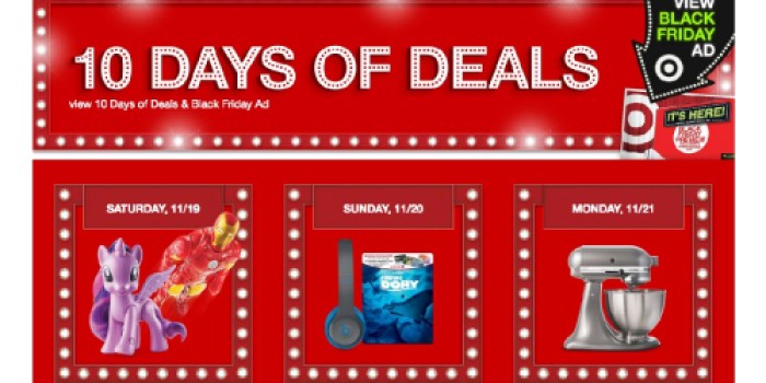 Target: 10 Days of Doorbuster Deals In Store AND Online (Starts This Saturday, November 19th)