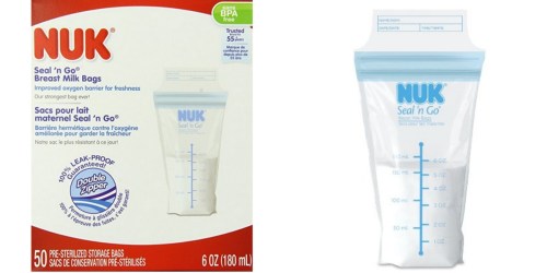 Amazon: NUK Seal N Go Breast Milk Bags 50-Count ONLY $5.17 (Reg. $12.79)