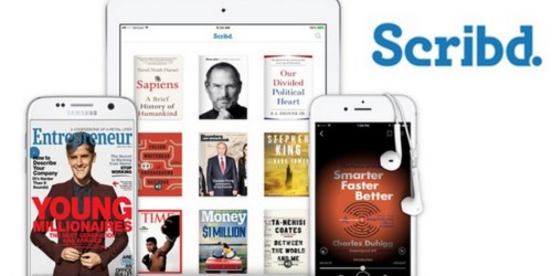 Groupon: Free 3-Month Subscription to Scribd ($26.97 Value) = Free e-Books & Audiobooks