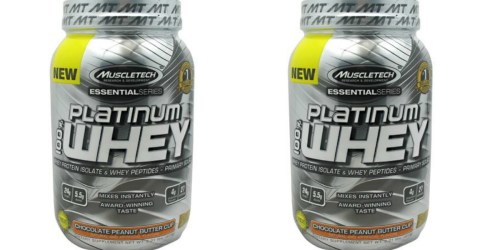 TWO MuscleTech 100% Platinum Whey Protein Powder 2 lb Only $26 Shipped (Regularly $51.49 Each)