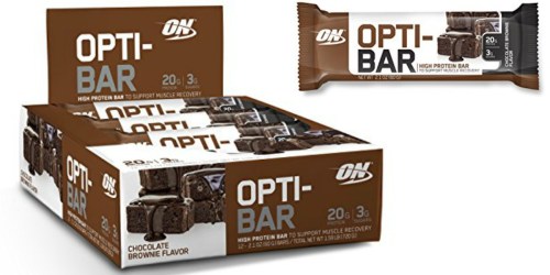 Amazon: Optimum Nutrition Opti-Bar Protein Bars Only $1.33 Each – Chocolate Brownie Flavor