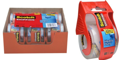 Amazon: 6 Pack Scotch Heavy Duty Packing Tape w/ Dispenser Only $8.16 Shipped
