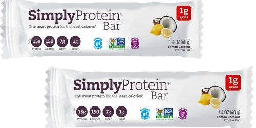 Amazon: Simply Protein 12-Count Lemon Coconut Bars Just $8.71 Shipped (Only 73¢ Per Bar)