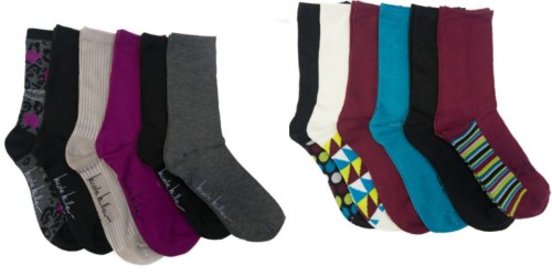 6 Nicole Miller Women’s Crew Socks Only $9.99 Shipped