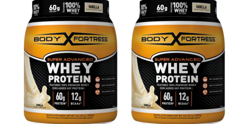 Amazon: Body Fortress Whey Protein Vanilla Powder 2 Pound Only $13.48 Shipped (Regularly $17.98)