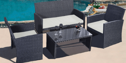Walmart: 4-Piece Rattan Patio Furniture Set Only $199.98 Shipped (Regularly $399.99)