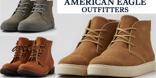 American Eagle Outfitters: Men’s Sneakers, Boots & Slippers Only $19.99 (Regularly $49.95+)